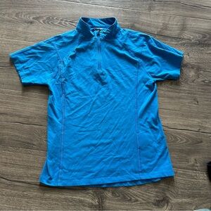 Blue Half-Zip Short Sleeve Shirt